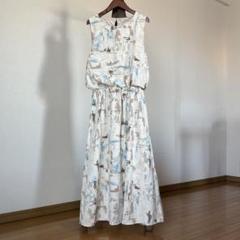 ロングワンピース　くすみカラー