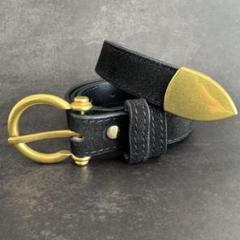 90s】VOGT/ボグト レザー ウエスタン ベルト ヴィンテージ 黒