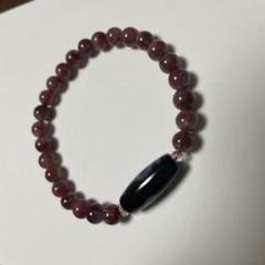 T6121114風水開運古代老瑪瑙天珠レア石チンターマニブレスレット