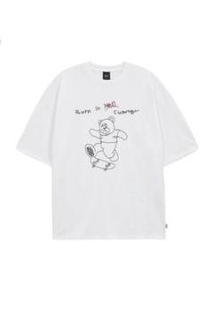 oy オーワイ くま プリント Tシャツ ユニセックス 韓国 ブランド by oy オーワイ くま プリント Tシャツ ユニセックス 韓国 ブランド by