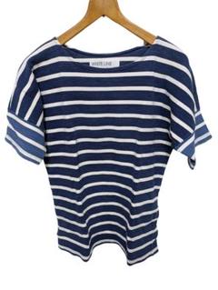 ♦WHITE LINE ストライプ 半袖Tシャツ