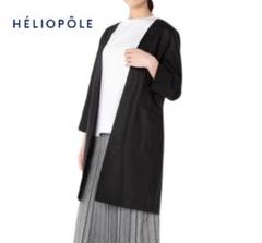 美品　エリオポール リネンロングジャケット 38 ブラック HELIOPOLE the ELLISON JACKET(LINEN)｜HELIOPOLE｜HÉLIOPÔLE（エリオ