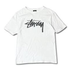 Stussy ホワイト ロゴ Tシャツ Sサイズ
