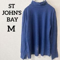 ST JOHN'S BAY 【M】ネイビー タートルネック おしゃれ 古着