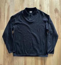 スティーブンアランsteven alan 黒 長袖ポロシャツ LOOSE FITのサムネイル
