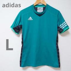 adidas　アディダス　 サッカーウェア グリーン 半袖　スポーツ　インナー