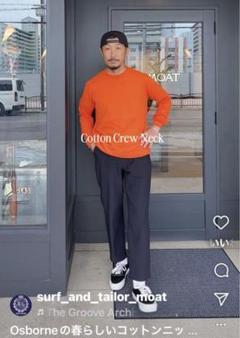OSBORNE CREW KNIT Orange Mサイズ　ロンハーマン
