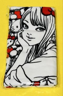 伊藤潤二×サンリオコラボ ギャル富江大判タオル 伊藤潤二×サンリオキャラクターズ 大判タオル ギャル富江×ハロー