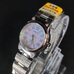 極美品　CITIZEN　シチズン　ウィッカ　ブルー シェル 文字盤　ソーラー