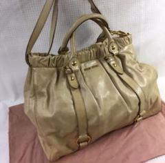 1066 MIU MIU 2WAY レザー ハンドバッグ
