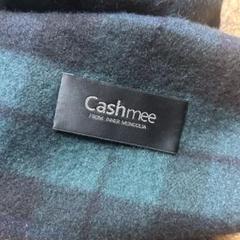 高感度ショップで2023年売れたブランド Cashmee 大判カシミヤ ストール ブラックウォッチ 青と緑の 小物