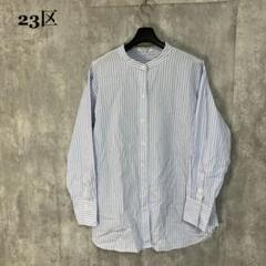 美品　23区 大きいサイズ　canclini ギャザーシャツ　ホワイト　44 洗える】CANCLINI ボリュームデザイン ブラウス / 23区