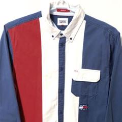 TOMMYJEANS 総柄 柄 90S クレイジーパターン 長袖 シャツ