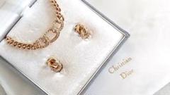 美品!Christian Dior ネックレス&イヤリングセット ノット CD