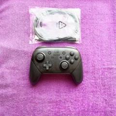 プロコン 任天堂 スイッチ 純正 ブラック F0j-9 【未使用に近い】