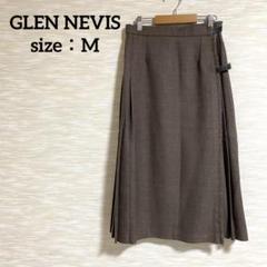 （A0932）GLEN NEVIS ラップ 巻き スカート プリーツ ミモレ丈