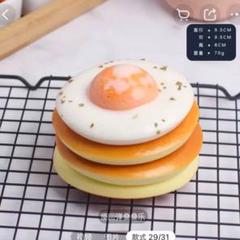 目玉焼き　パンケーキTikTok 食品サンプル　香り スクイーズ　海外　ASMR