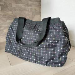 【美品】LeSportsac レスポートサック トートバッグ カラフルドット 黒