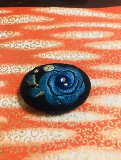 ⚫レトロ 帯留め バラ 刺繍