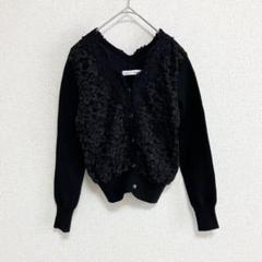《M-PREMIER Black》レースカーディガン　前後Ｖネック　花柄レース