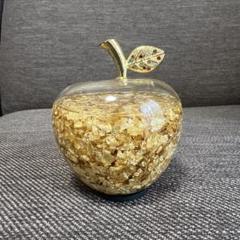 金箔装飾 リンゴ型置物 りんご　キラキラ