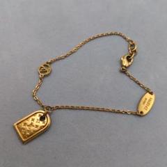【正規品】ルイヴィトン　ゴールドブレスレット チャーム付き　ジャンク 正規品】ルイヴィトン ゴールドブレスレット チャーム付き