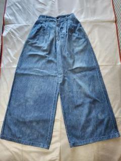 【購入前に連絡願います】GU ワイドパンツ S 古着
