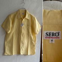 新品 SERO コットンリネン オープンカラーシャツ セロ イエロー