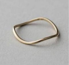 エテ K10YG レイヤード ウェーブ リング 現行品