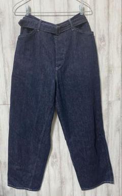 COMOLI デニムベルテッドパンツ 21aw サイズ1 ネイビー インディゴ