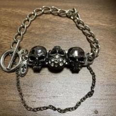 スカルモチーフ シルバーブレスレット