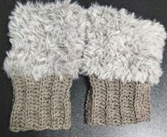 【ハンドメイド】フワフワフェイクファーグローブ(手袋)