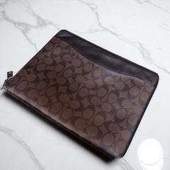 COACH クラッチバッグ セカンドバッグ 茶 ロゴ コーチ