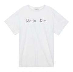 新品未使用Matin Kim ホワイト Tシャツ matinkim マーティンキム クロップド丈 Tシャツ ミニサイズ
