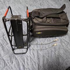 中古　TOPEAK フロントバッグ　リアキャリア・バッグ　泥除け、レインカバー TOPEAK（トピーク）TriBag all weather（w/rainCover