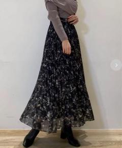 SNIDEL ブラック プリーツスカート 0