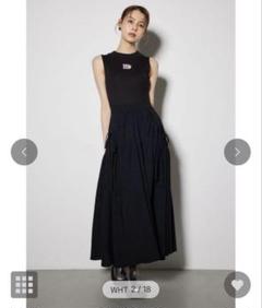 rienda リエンダ RDロゴカットコンビワンピース