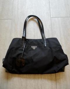 PRADA ナイロン×レザートートバッグ 黒