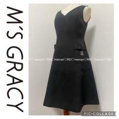極美品♡エムズグレイシー　ジャンパースカート　ラップワンピース　カメリア 40 極美品♡エムズグレイシー ジャンパースカート ラップワンピース
