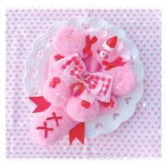 おすわりぬい服 10cm たれみみ チェリーピンク