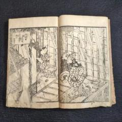 絵入【 春色雪之梅 3編中 】 人情本 読本 為永春雄 浮世絵 木版 古書 和本