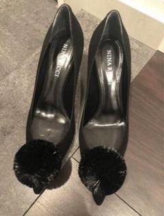 nina ricci パンプス　ポンポン　ブラック　ニナリッチ　37.5 マノロ