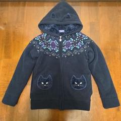 ANNA SUI 猫耳付きジャケット 150 アナスイミニ　ネコ　ニットパーカー ANNA SUI 猫耳付きジャケット 150 アナスイミニ ネコ ニット