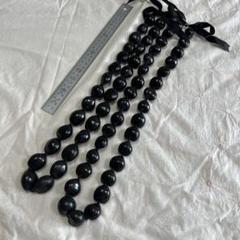 フラダンス用　黒ビーズアクセサリー2本セット