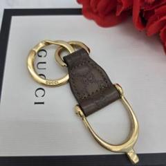 【美品】 GUCCI グッチ キーリング キーホルダー ホースビット レザー