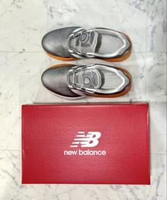 new balance ゴルフシューズ 女性用 グレー/オレンジ　23.5cm