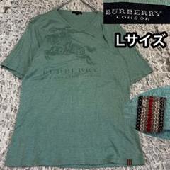 Burberrys バーバリー ヴィンテージ 長袖ポロシャツ ロゴボタン 緑 L 即発送】Burberrys バーバリー 長袖ポロシャツ ロンT グリーン M