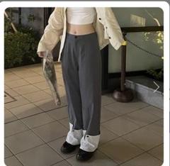 UENUI ロールアップワイドカジュアルパンツ