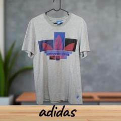 『美品』adidas グレー ロゴ Tシャツ
