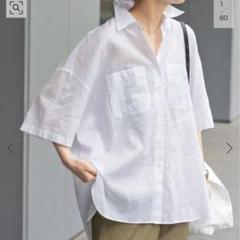 spick&spanスピックアンドスパンコットンリネンハーフスリーブシャツ セール】《WEB限定追加2》コットンリネンハーフスリーブシャツ